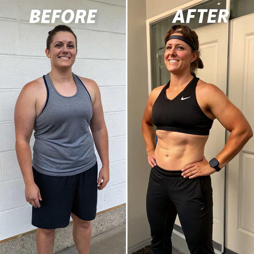 Personal fitness transformation success